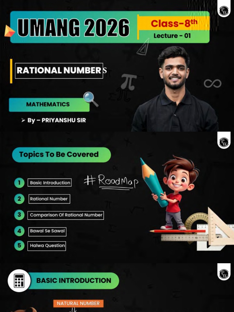Rational Numbers 01 - Class Notes | PDF