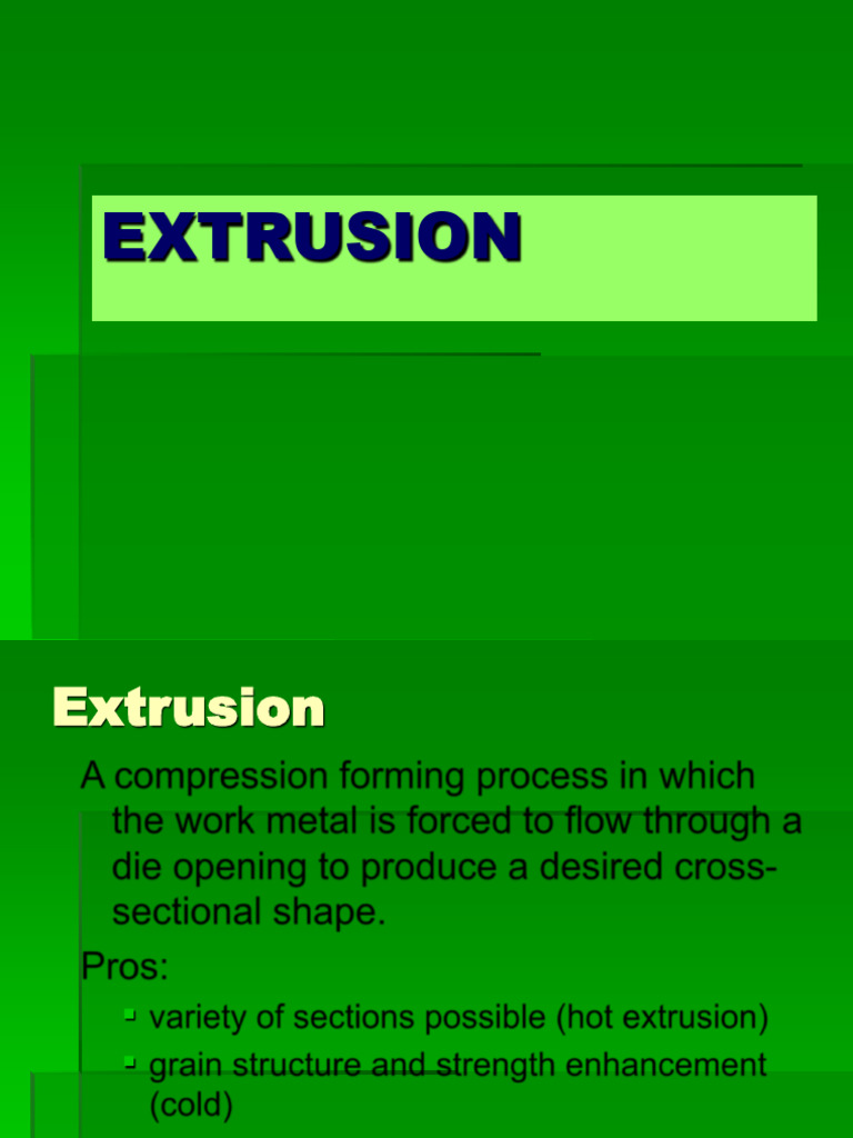 Overview of Metal Extrusion Processes | PDF | Extrusion | Metals