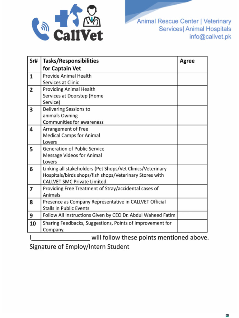 Internship Acceptance Along With TORs and Vital Requirements | PDF