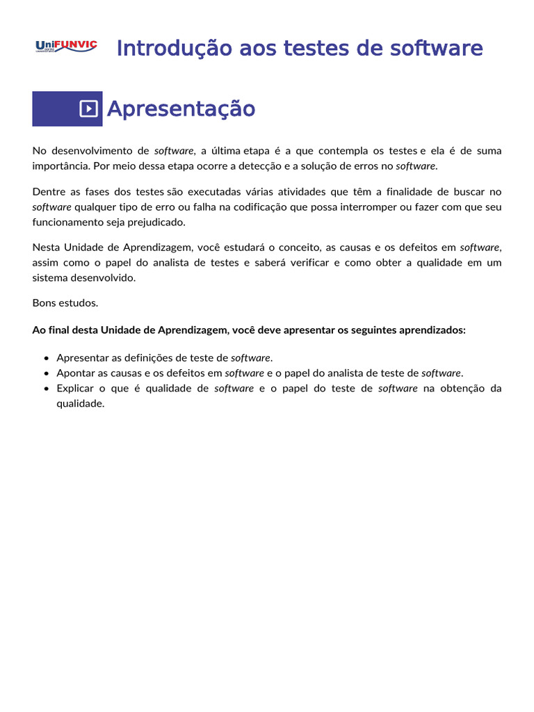 Introdução aos Testes de Software | PDF | Testes de software | Programas