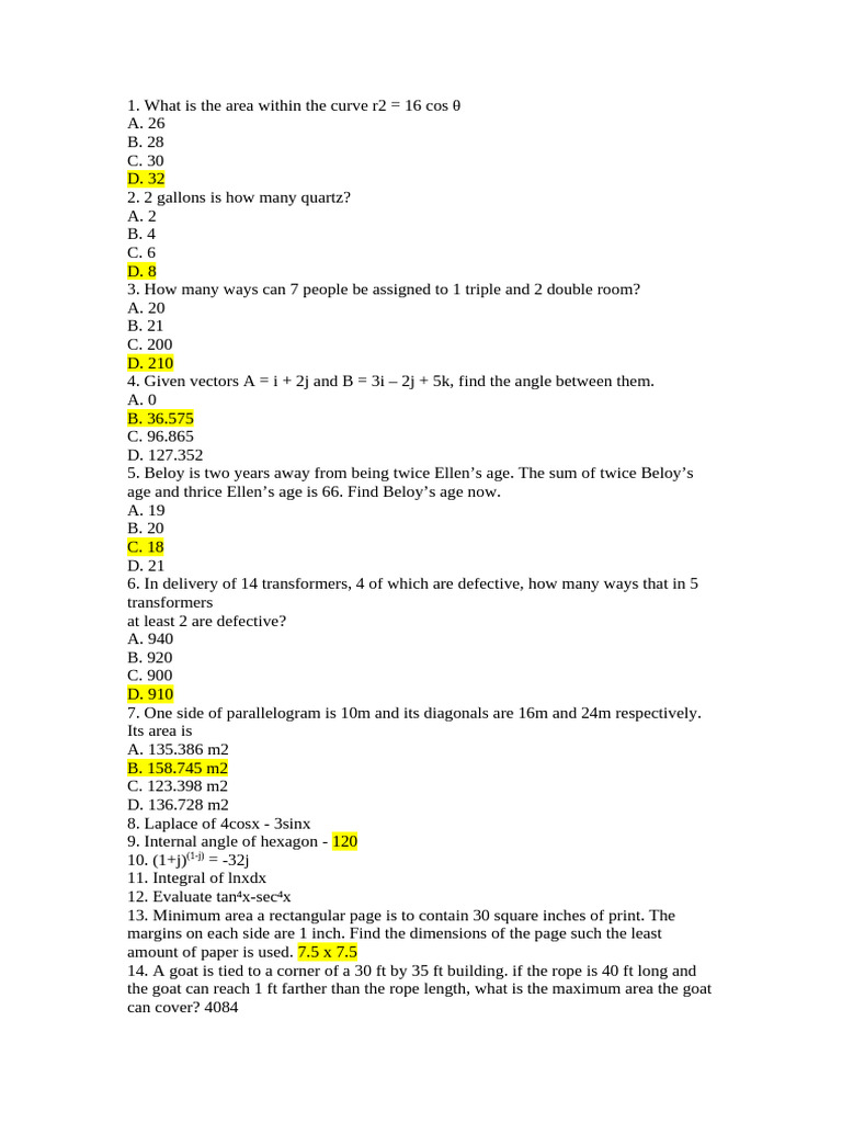 Math Esas Ee Questions | PDF | Electric Motor | Resistor