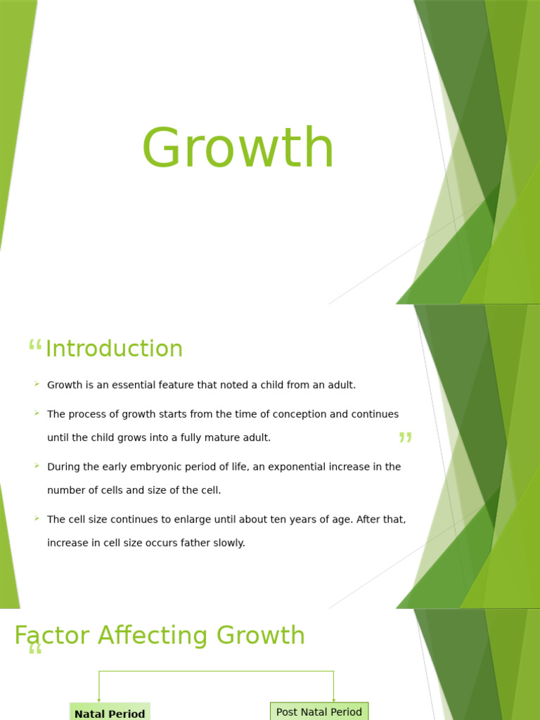 Factors Influencing Child Growth | PDF | Fetus | Prenatal Development
