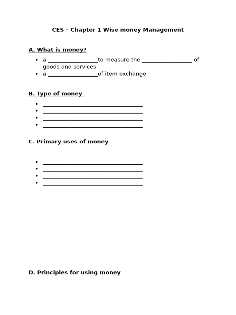 Money Management Principles Explained | PDF | Money | Wealth