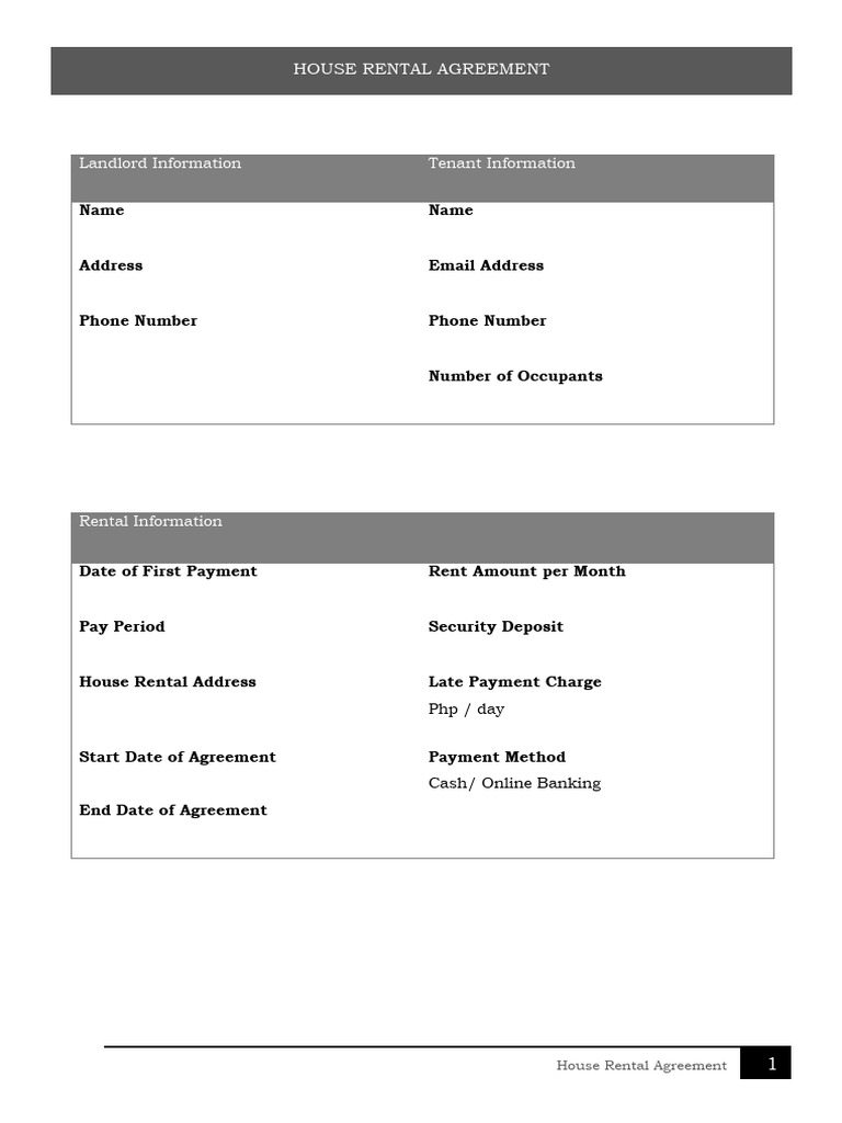 House Rental Agreement Draft | PDF | Leasehold Estate | Landlord
