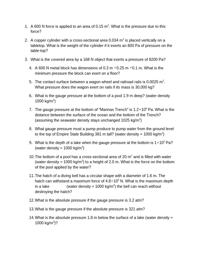 8.2 Practice Pressure 2 | PDF
