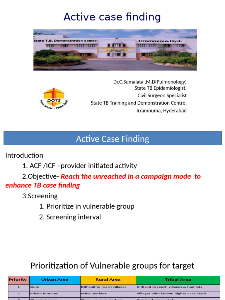 Active Case Finding for TB Detection | PDF | Tuberculosis