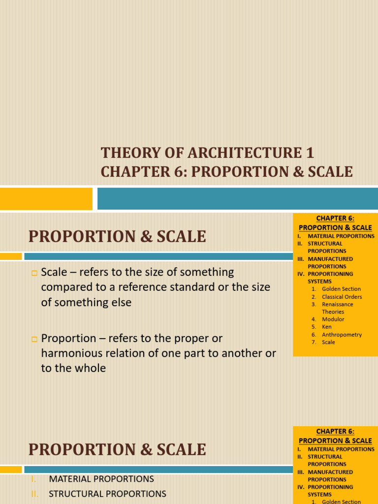 Proportion and Scale in Architecture | PDF | Column