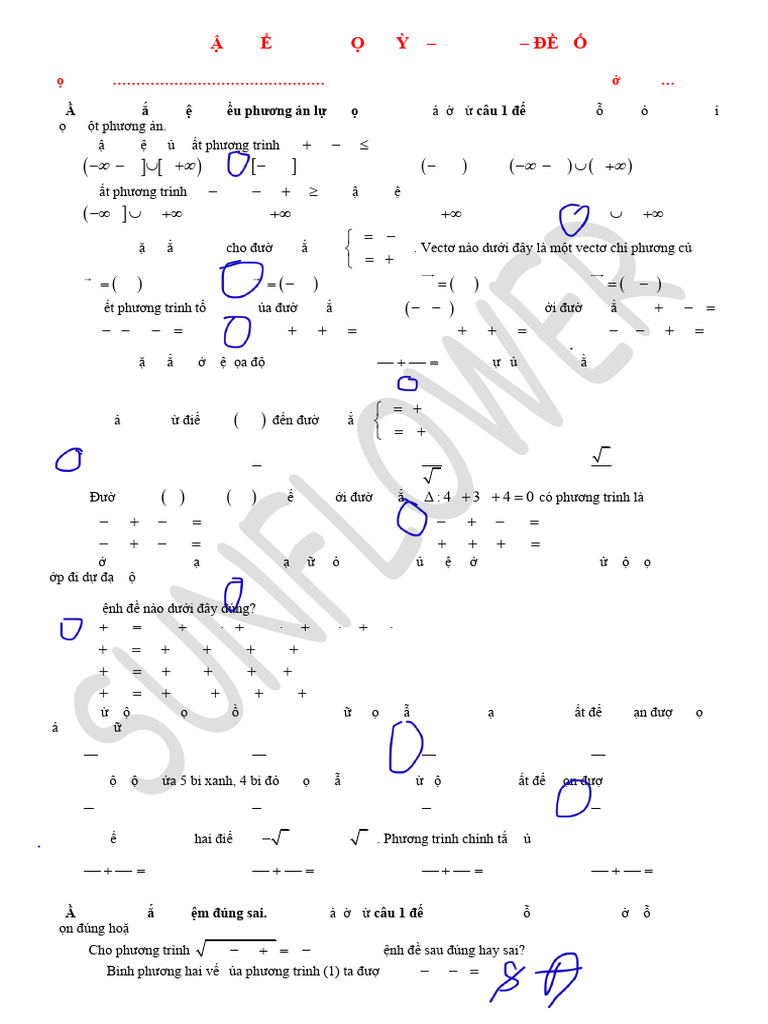 De On Tap HK2 - Toan 10 - de 01 | PDF