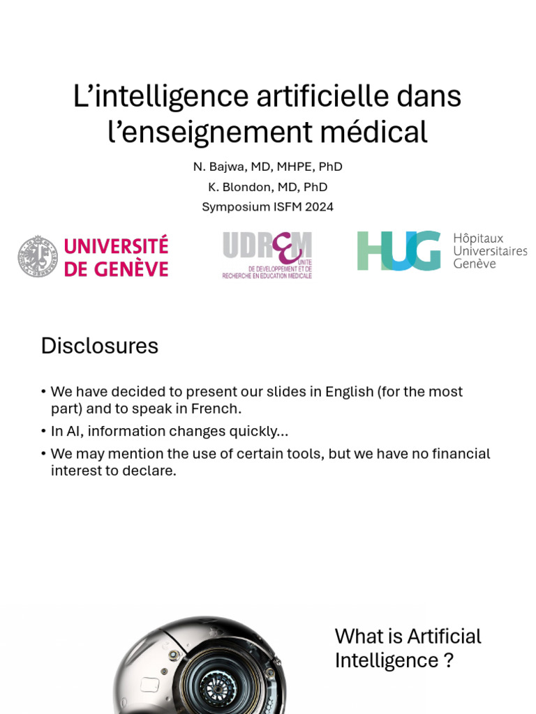 AI in Medical Education: Workshop Insights | PDF | Artificial ...