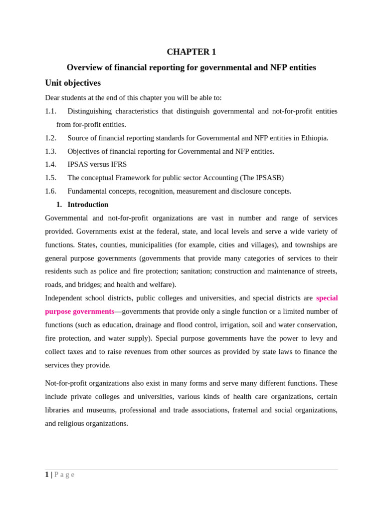 Financial Reporting for Governments & NFPs | PDF | International ...