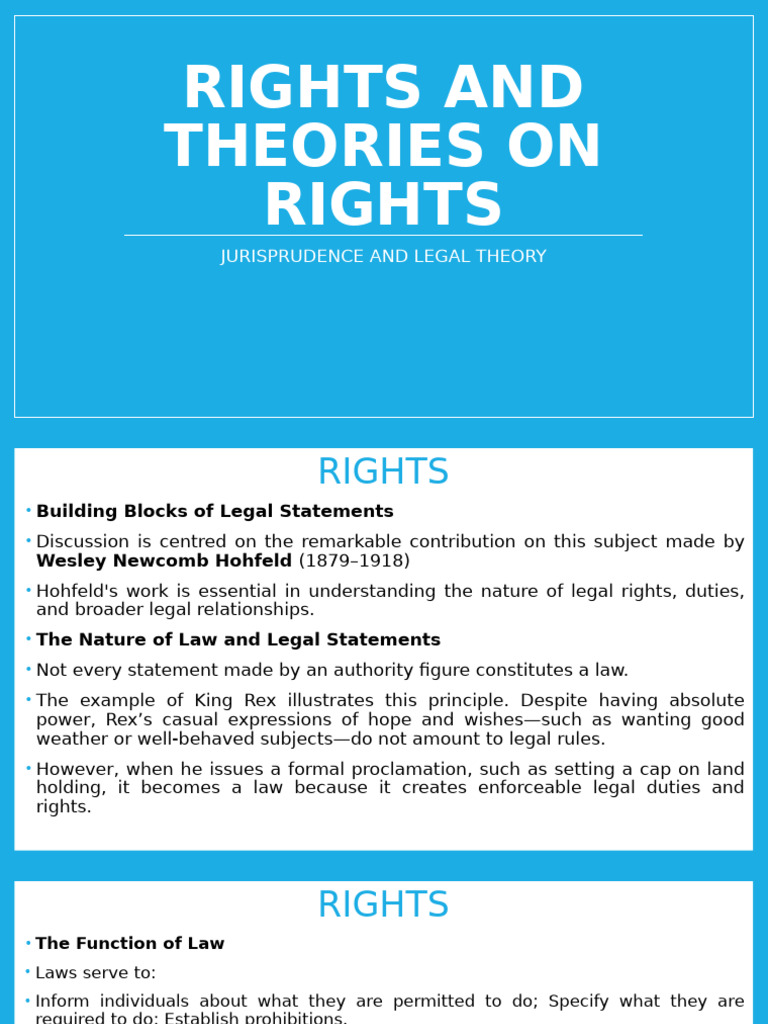 Rights and Theories On Rights | PDF | Rights | Justice