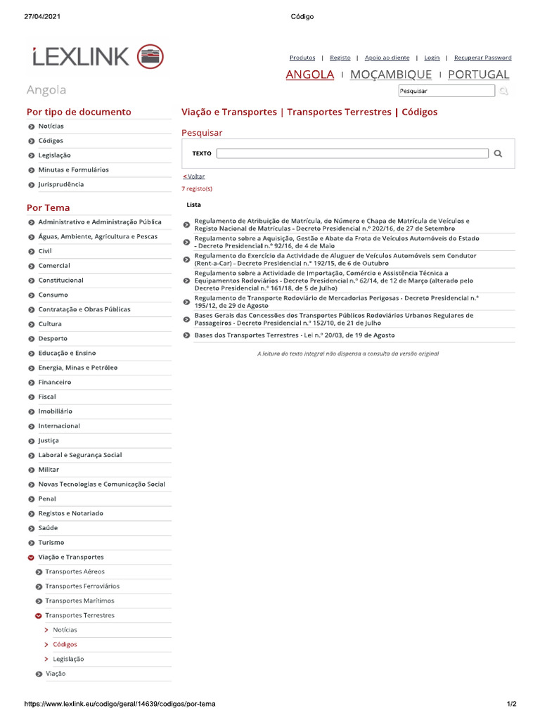 Aula 2 Legislacao TTE TERRESTRE | PDF