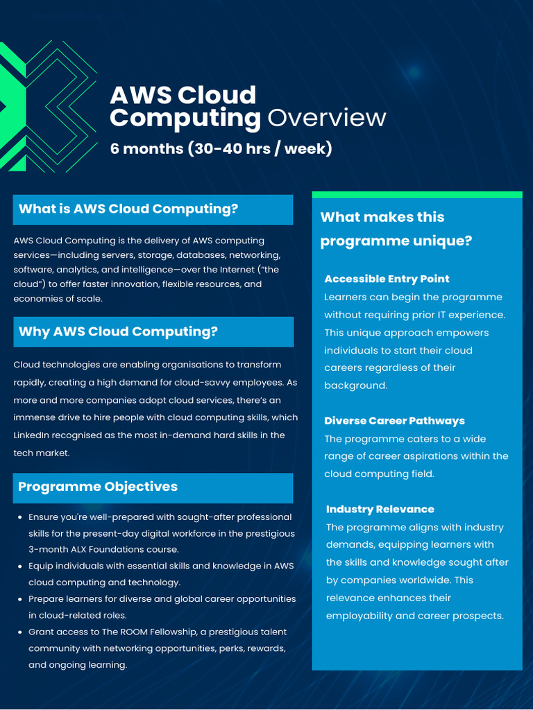 AWS Cloud Computing Course Overview-1 | PDF | Cloud Computing | Amazon ...