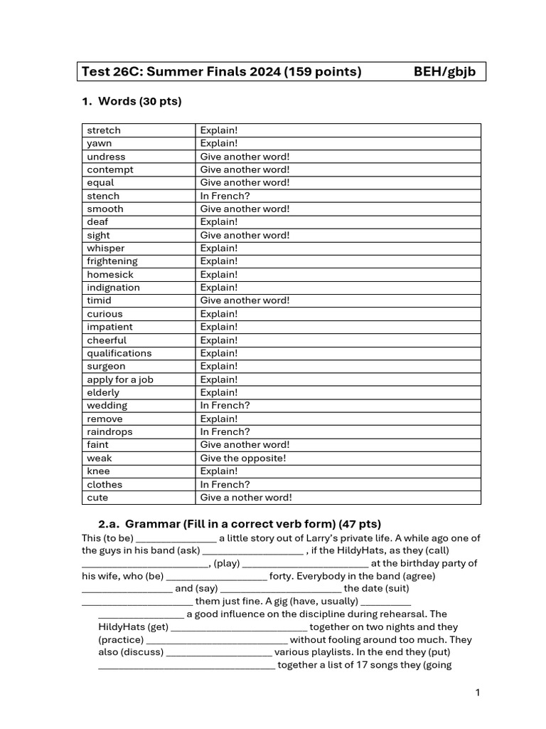 26 CJuly Test | PDF | Linguistics | Linguistic Morphology