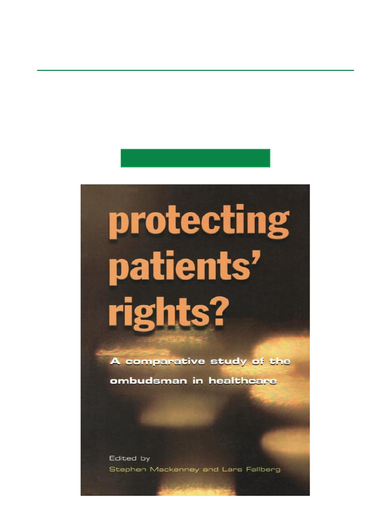 Protecting Patients' Rights A Comparative Study of The Ombudsman in ...