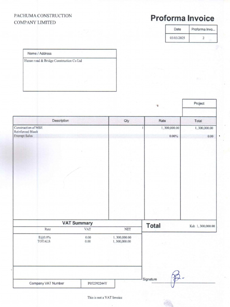 Proforma INVOICE | PDF