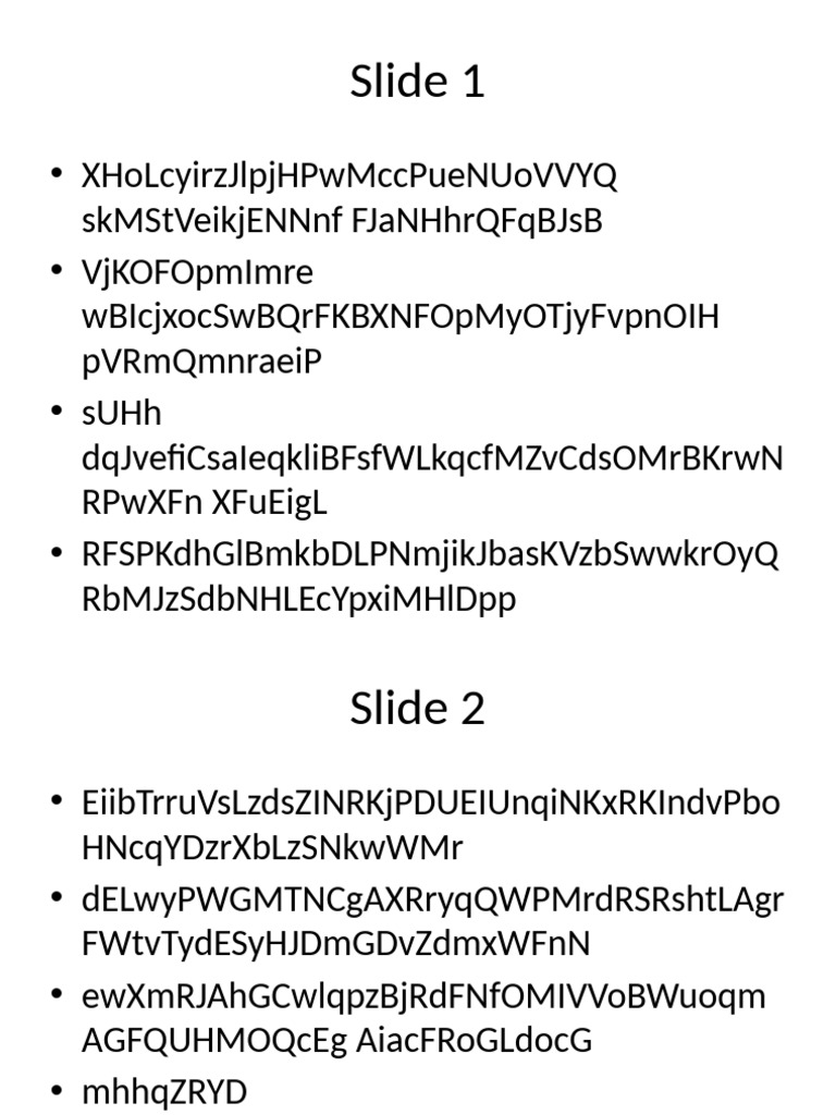 Random Presentation 1 | PDF