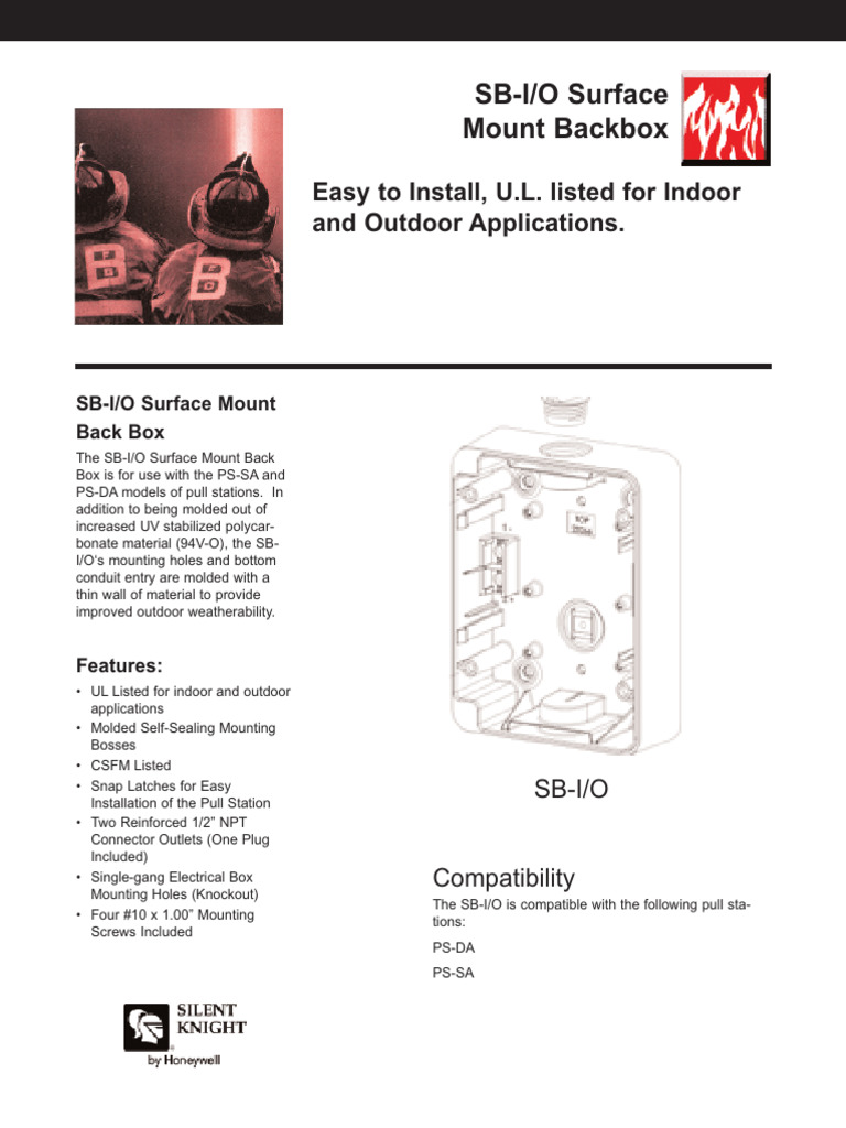 SB-I/O Surface Mount Backbox: Easy To Install, U.L. Listed For Indoor ...