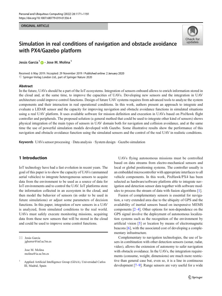 UAV Navigation and Obstacle Avoidance Simulation | PDF | Unmanned ...
