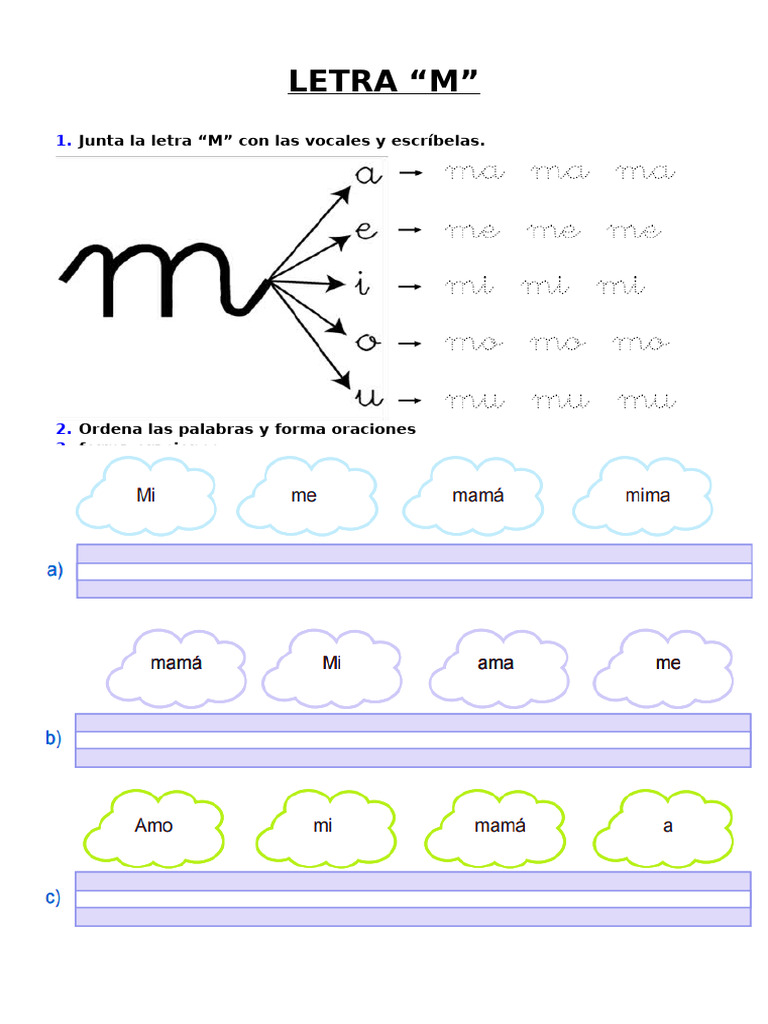 2 Ficha Letra M | PDF