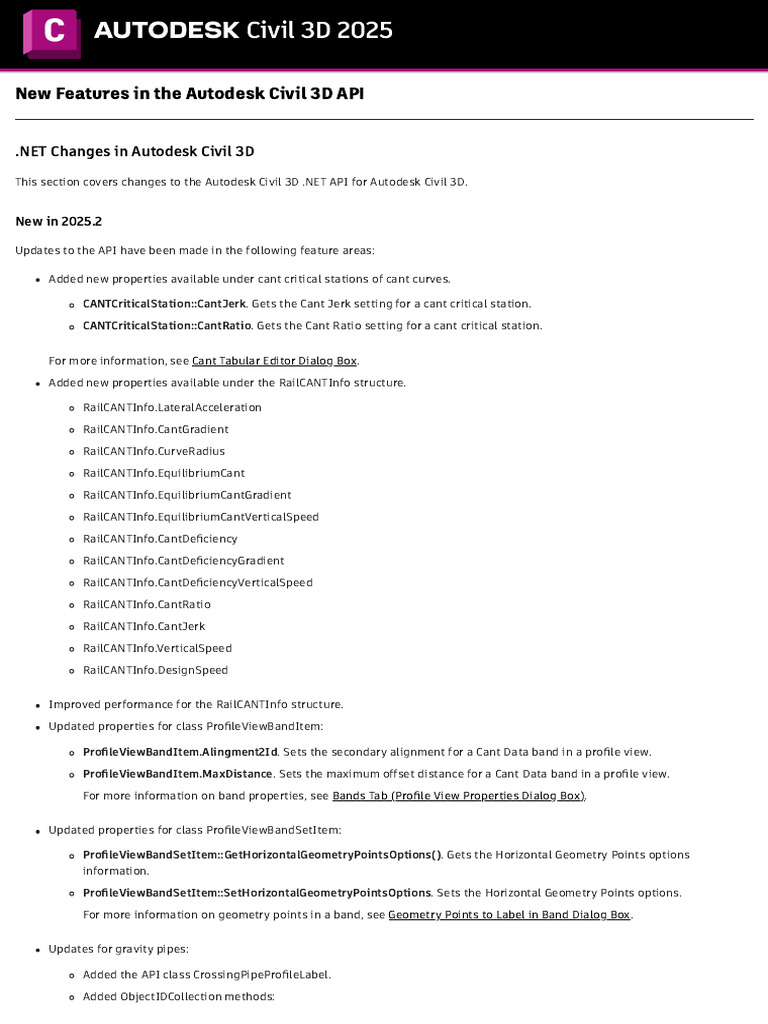 1.4 New Features in The Autodesk Civil 3D API | PDF | Computing | Software