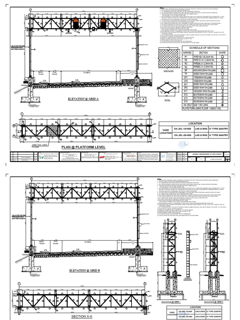 Steel Platform Structural Drawing | PDF | Structural Steel | Civil ...