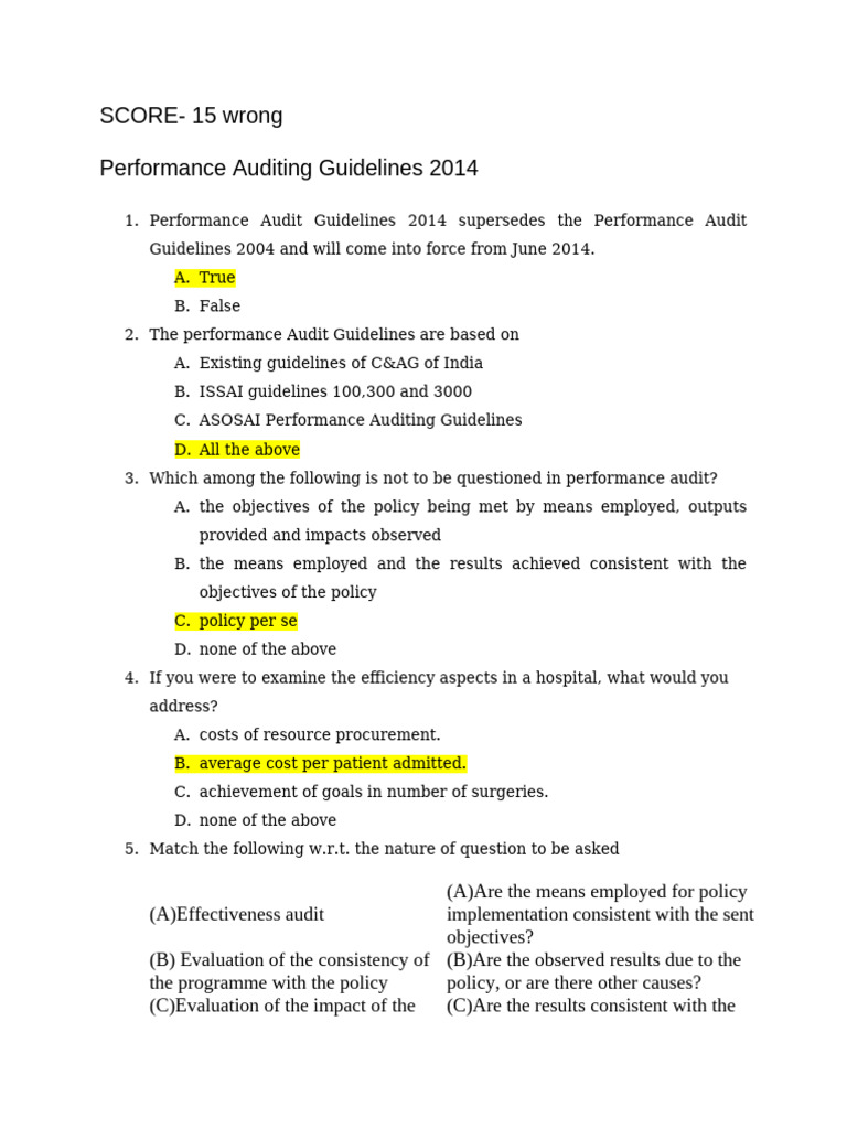 Performance Audit Guidelines Overview | PDF | Audit | Evaluation