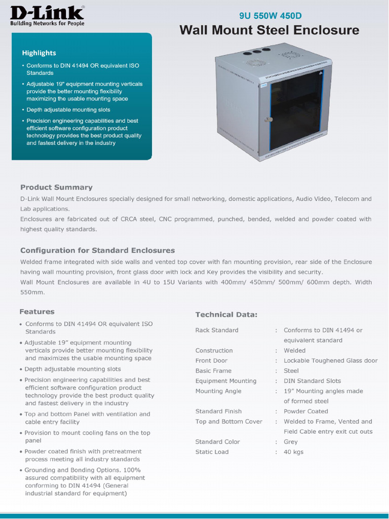 1.A-3. D Link - 9U Rack | PDF