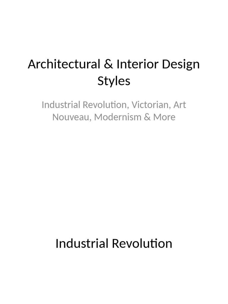 Architectural Styles Presentation | PDF | Modernity | Architectural Design