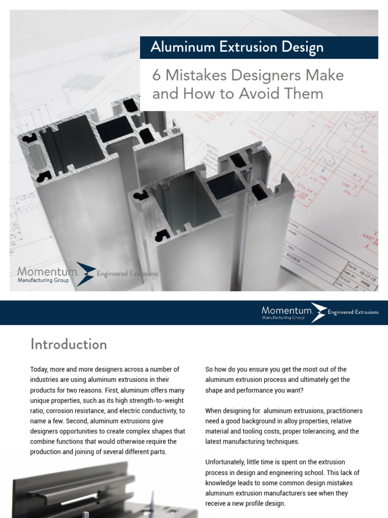 6 Extrusion Design Mistakes WP - MMG | PDF | Engineering Tolerance ...