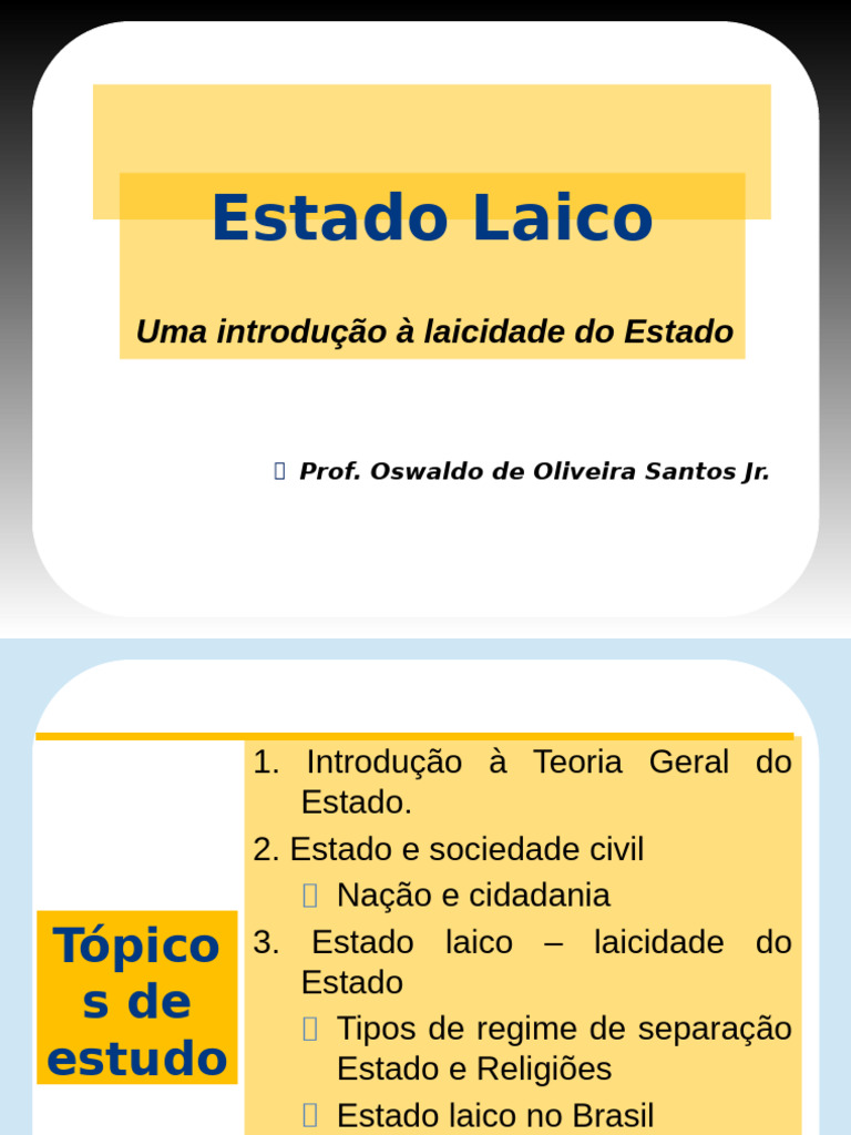Laicidade do Estado: Teoria e Prática | PDF | Estado | Liberdade de ...