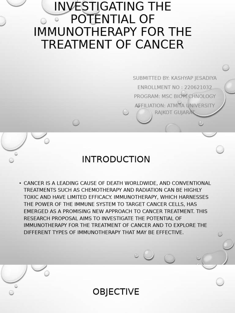 Immunotherapy Advances in Cancer Treatment | PDF | Immunotherapy | Cancer