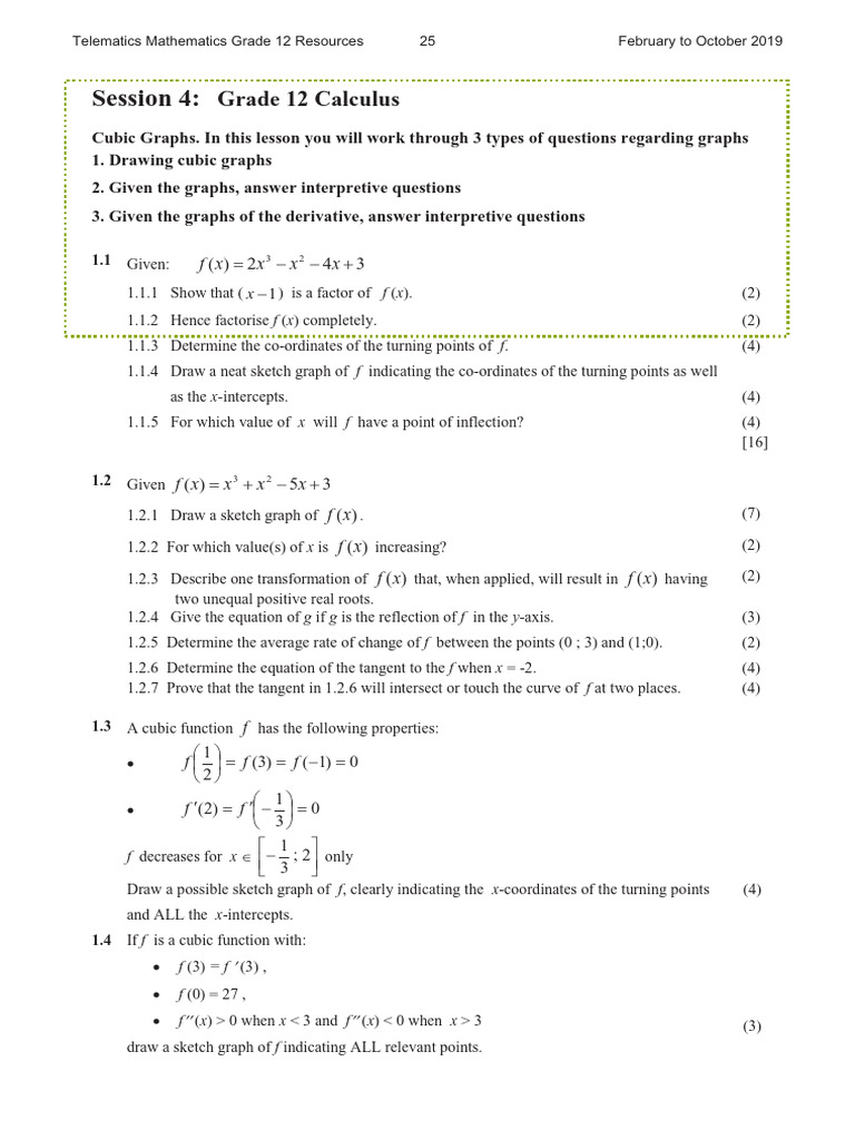 MathematicsResource2019 p25 | PDF | Tangent | Mathematical Concepts