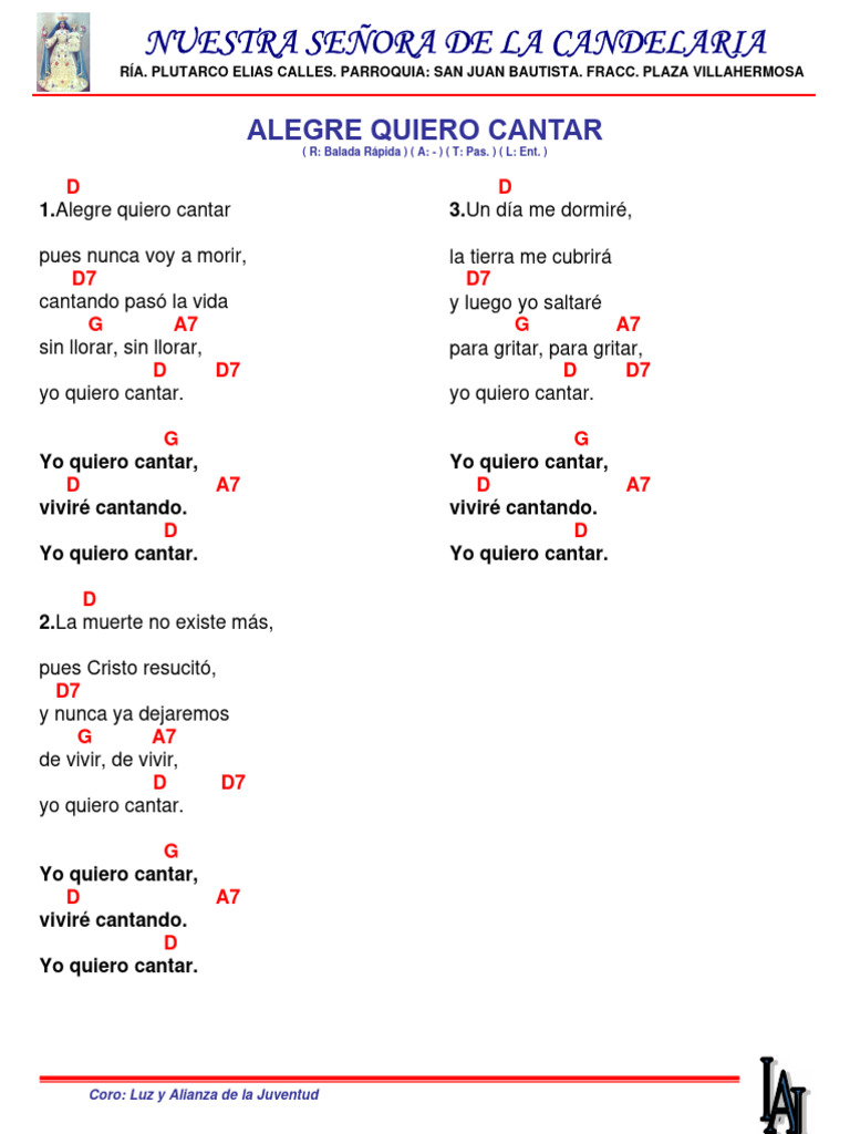 Alegre Quiero Cantar | PDF