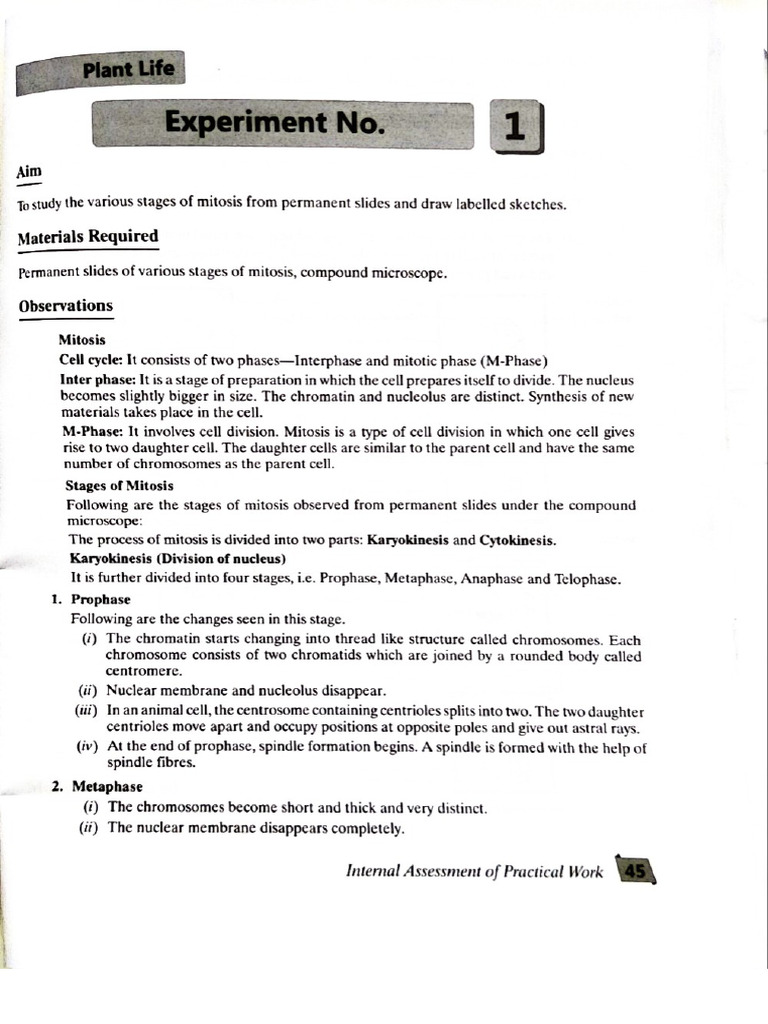 Biology 10th STD Journal Work 1 | PDF