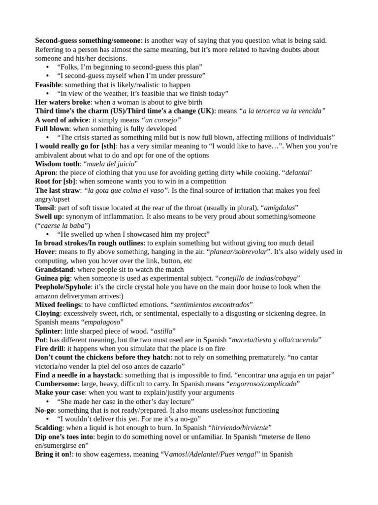 English Vocabulary | PDF