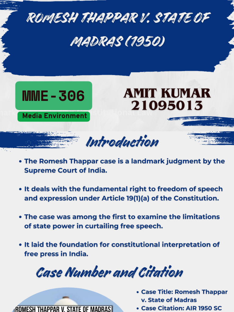 Amit - Kumar - 21095013 - Freedom of Speech | PDF