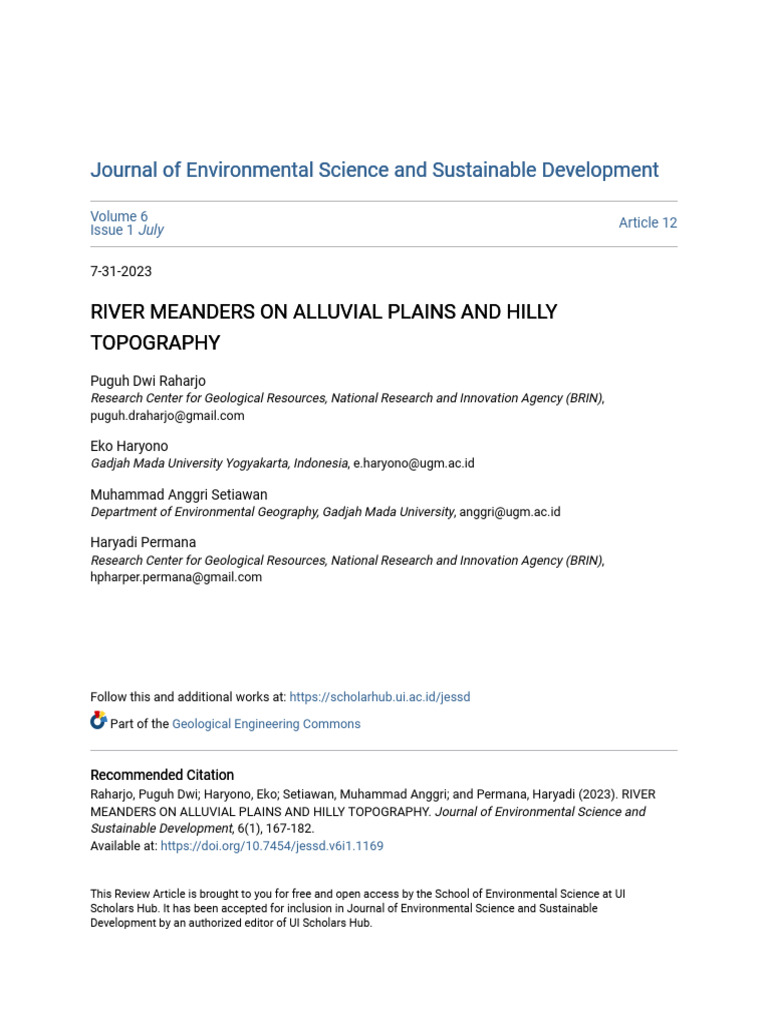 River Meanders On Alluvial Plains and Hilly Topography (Entrenched ...