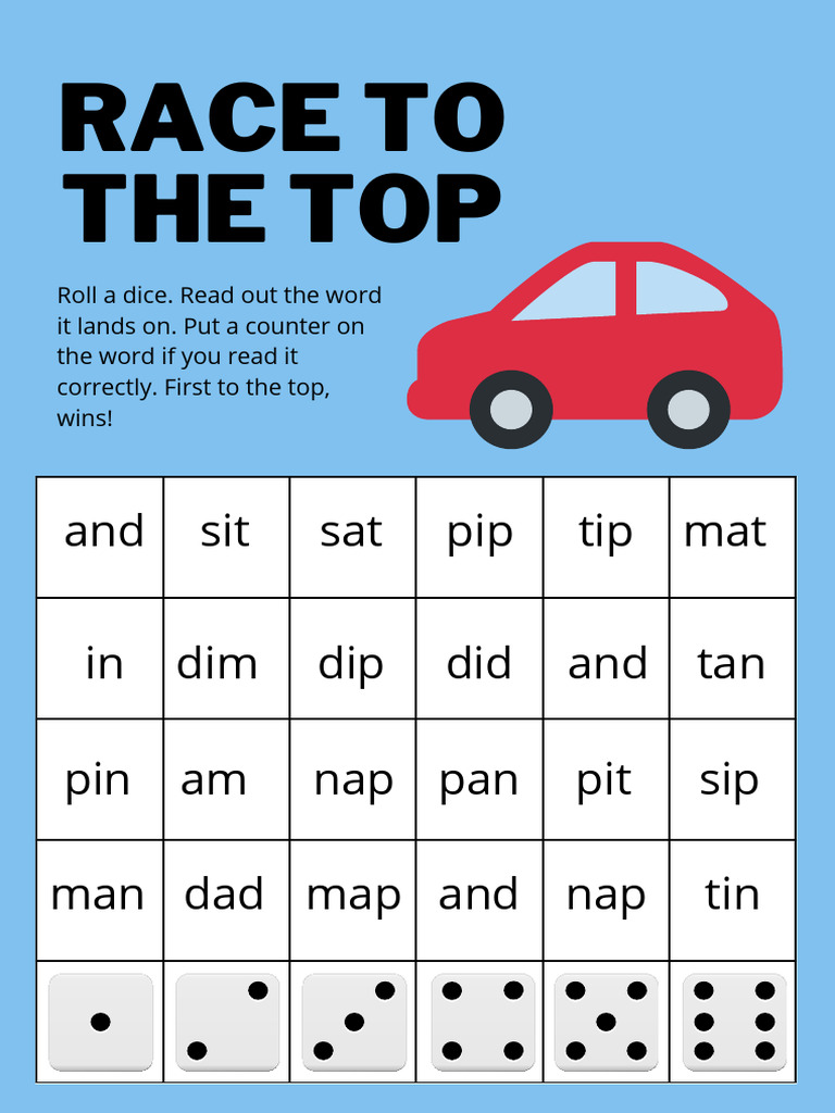 Fun Dice Game for Word Recognition | PDF