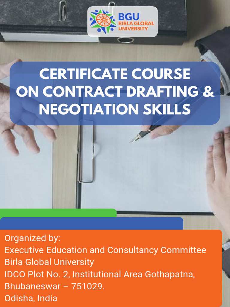 Contract Drafting & Negotiation Course | PDF | Negotiation