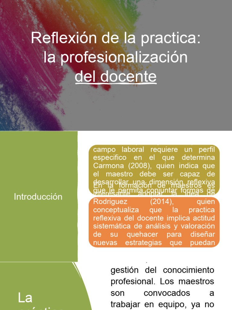 Reflexión sobre la práctica docente | PDF | Maestros | Enseñando