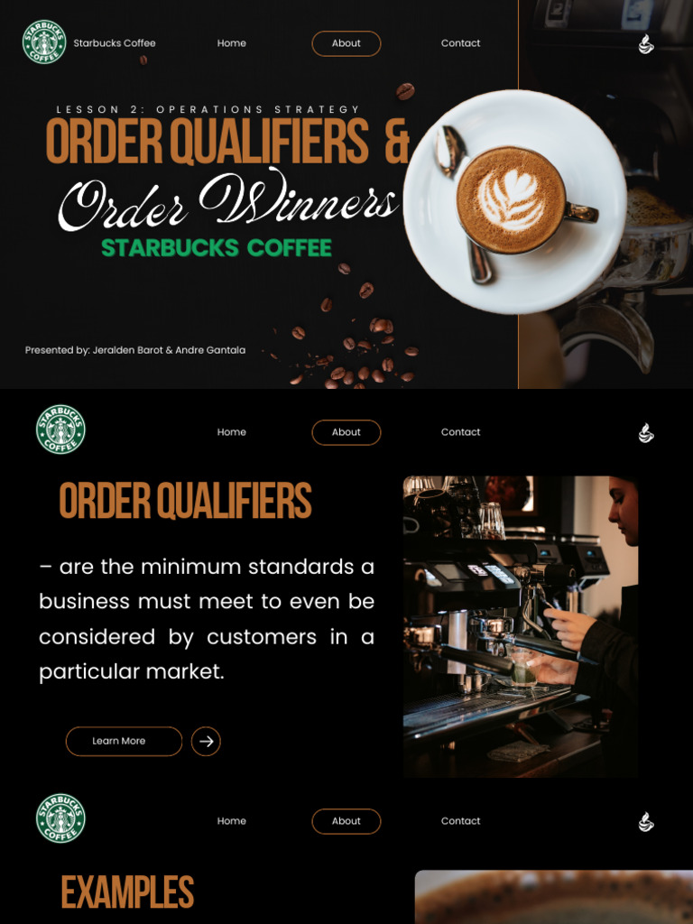 Starbucks Order Qualifiers & Strategy | PDF | Starbucks | Coffee