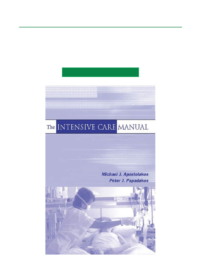 Intensive Care Manual Overview | PDF | Intensive Care Medicine ...
