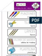 Carteles Materiales Del Aula (Arasaac)