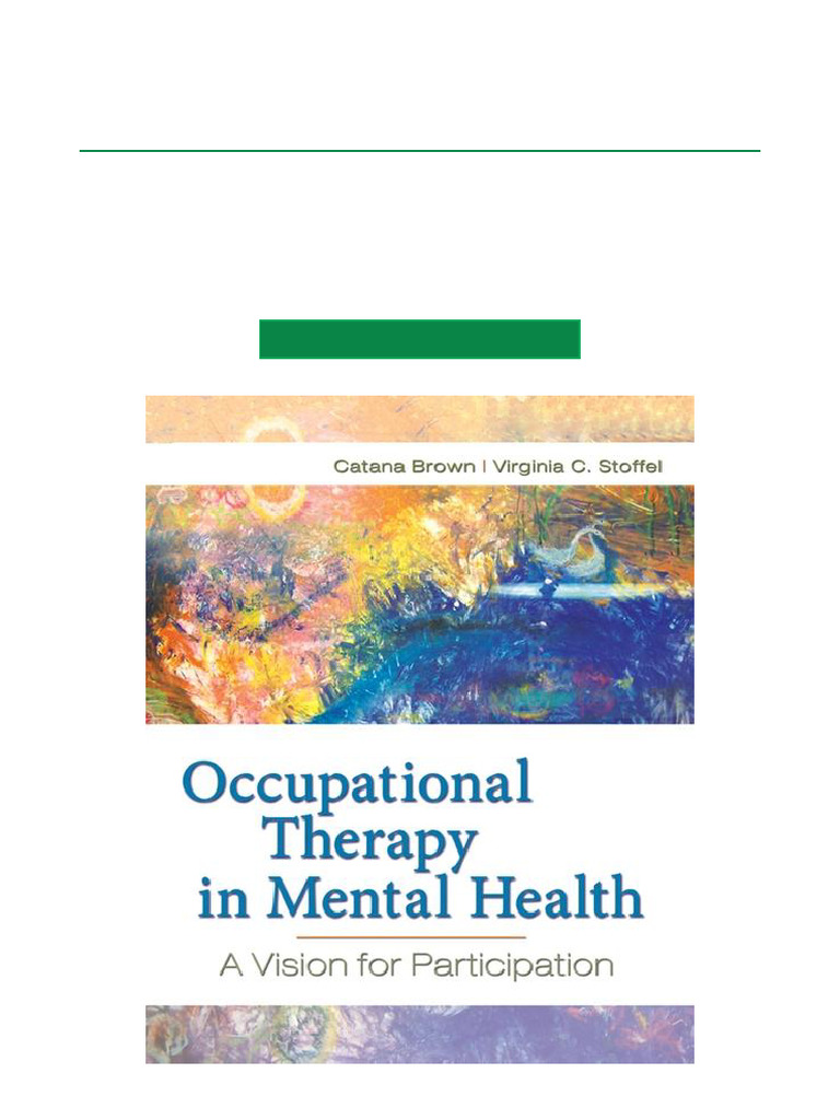 Occupational Therapy in Mental Health | PDF | Occupational Therapy ...