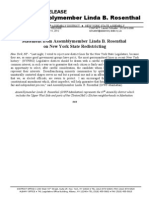 Assemblymember Linda B. Rosenthal's Statement On NYS Redistricting