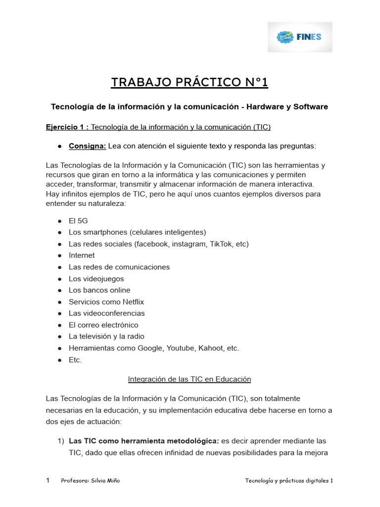 TIC en Educación y Tecnología | PDF | Tecnología de información y ...