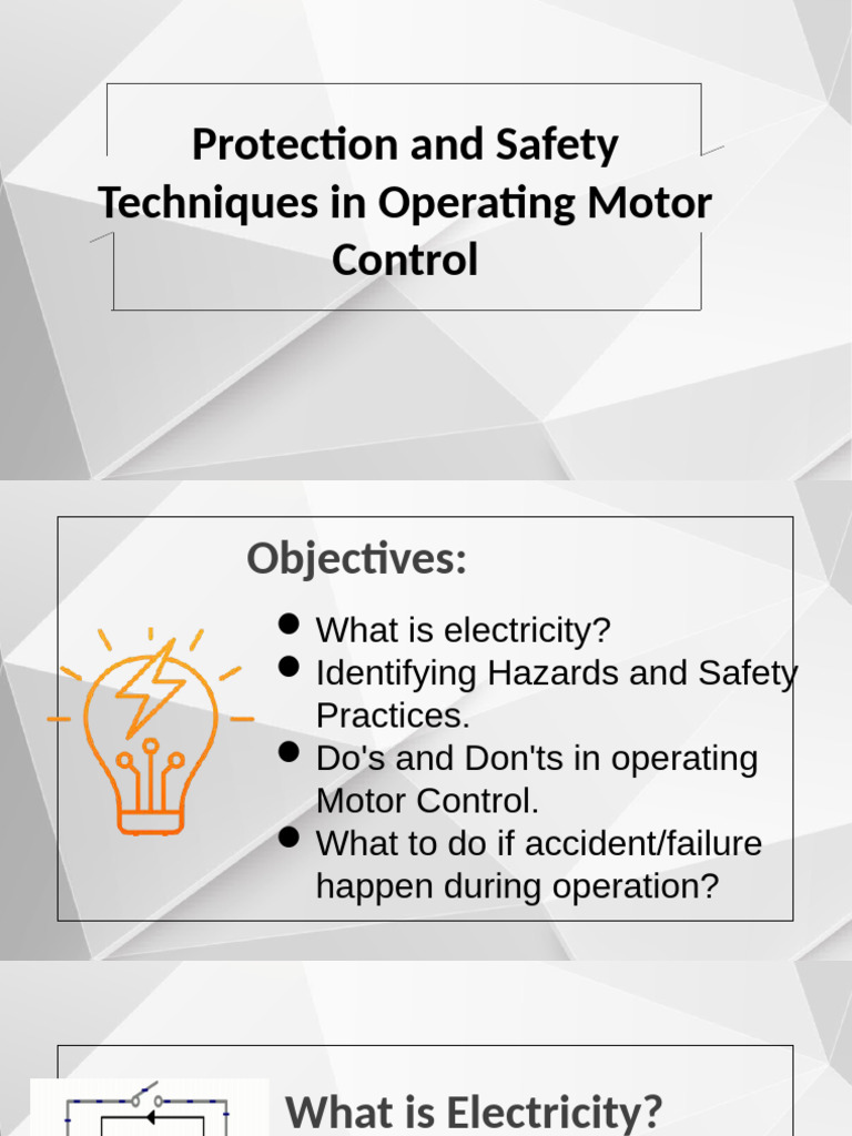 Motor Control Safety Techniques Guide | PDF