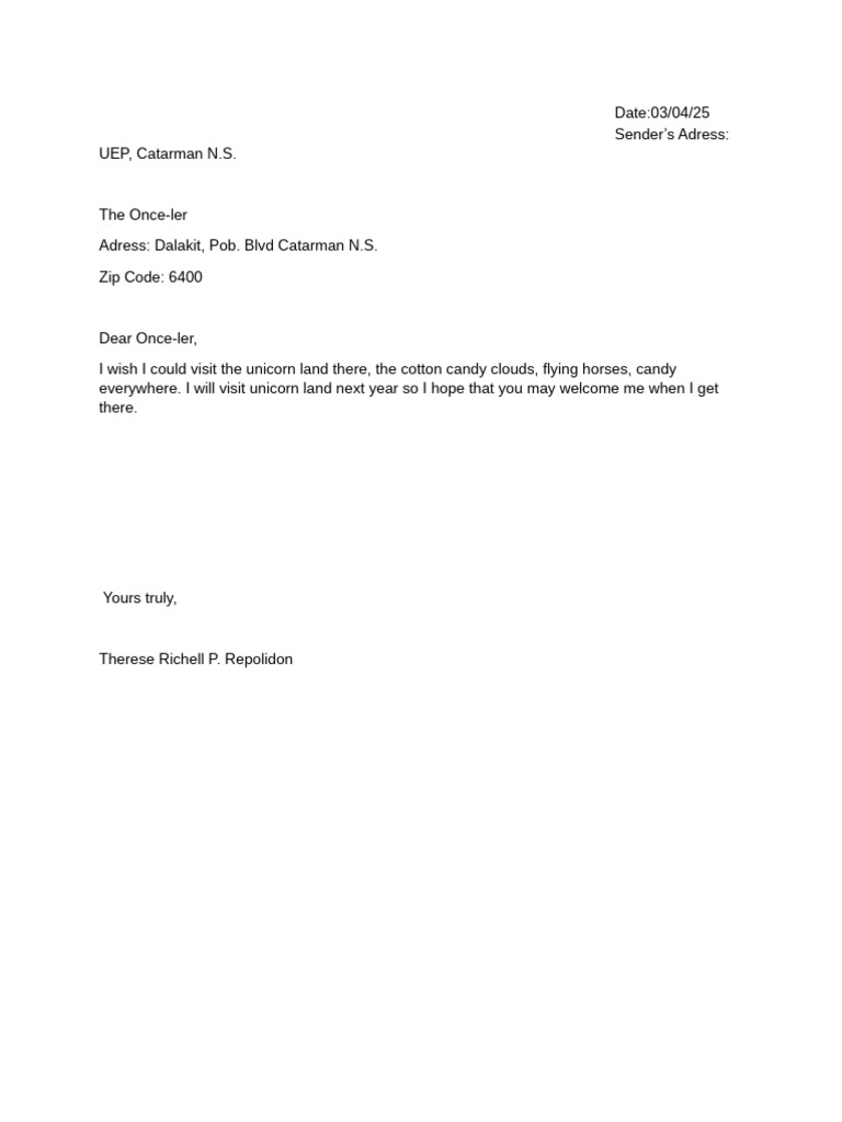 Dear Once Ler | PDF
