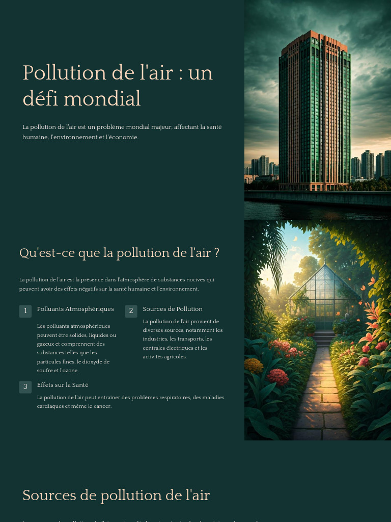 Pollution de l'air : enjeux et solutions | PDF | Pollution de l'air ...